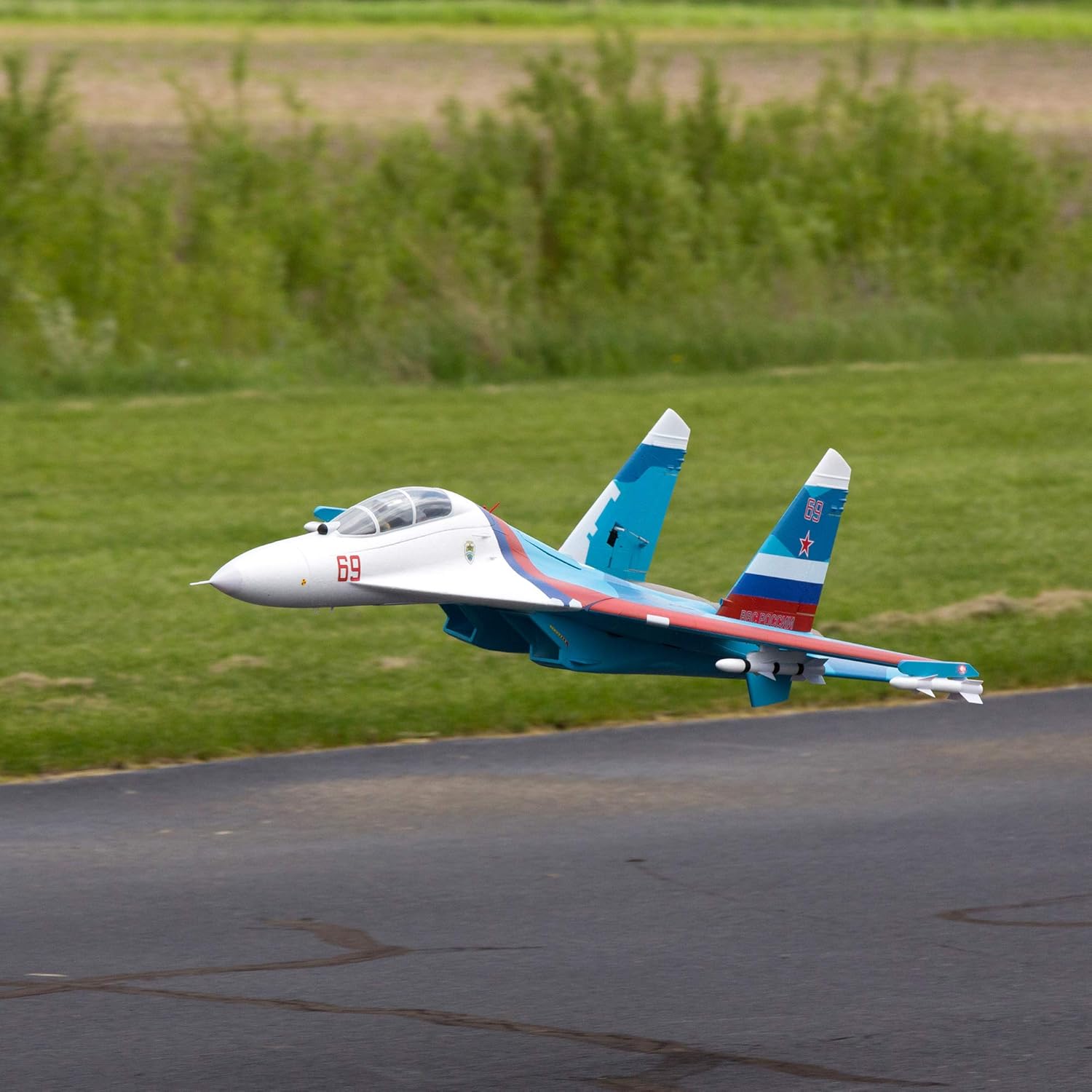 E-flite RC Airplane SU-30 Twin 70mm EDF BNF Basic 1100mm Y6635