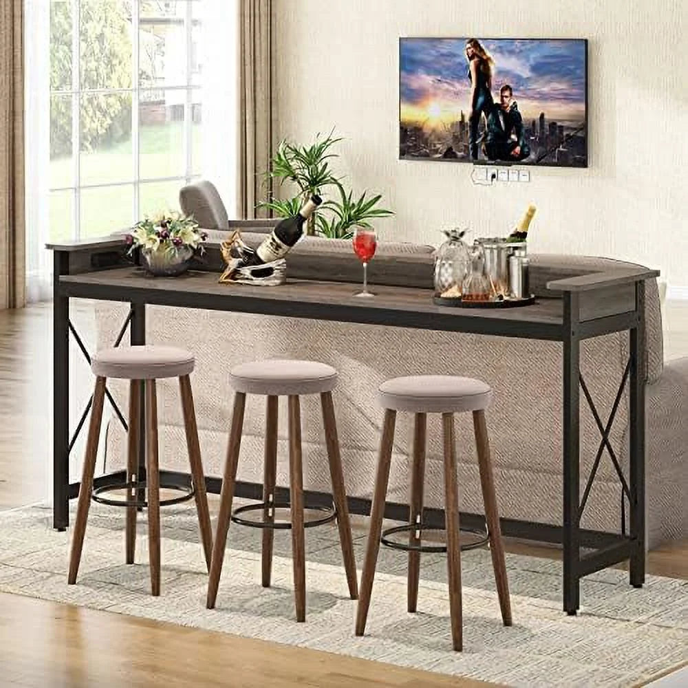 Sofa Table with Outlets and USB Ports, 70.9 inch Console Table for Living Room L879533