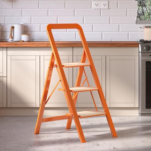 Folding Step Stool for Adults with Anti-Slip Pedals B40929