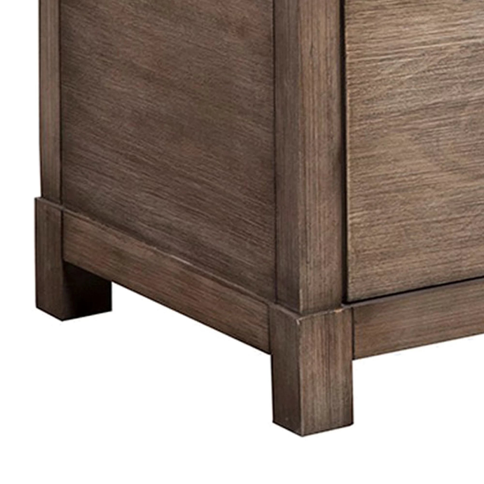 Benjara 42 Inch TV Media Chest with 4 Drawers, Gray Mahogany N776969