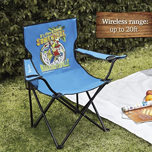 Margaritaville Folding Chair with Wireless Speakers, Bluetooth, Cup Holder B490248