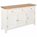 Carevas Sideboard 43.3"x13.2"x27.6" Solid Oak Wood