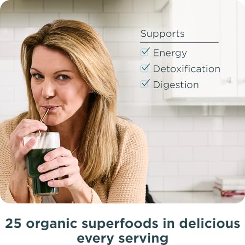 Ancient Nutrition SuperGreens Powder with Probiotics, Organic Mango Flavor, 12 Servings S2170