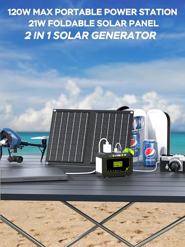 MARBERO 88.8Wh Solar Generator with 21W Panel Portable Power Station for Camping R50974