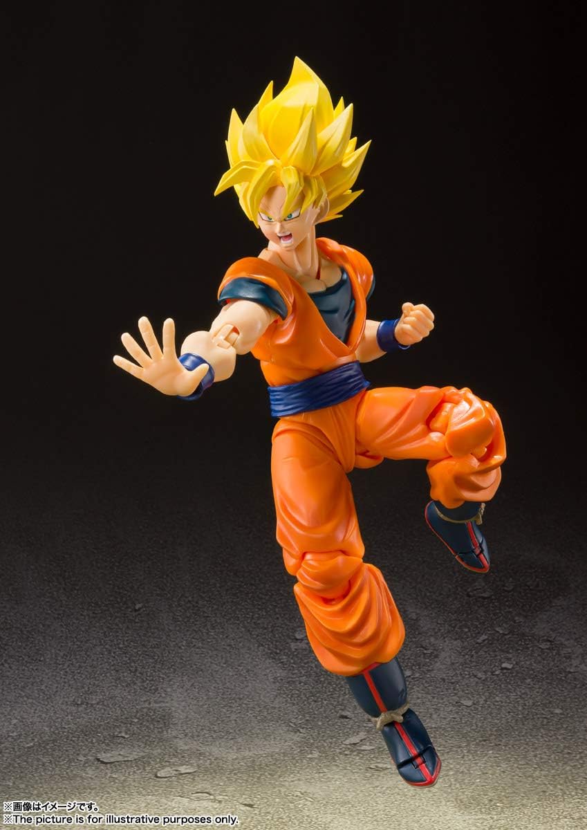 TAMASHII NATIONS Dragon Ball Z Super Saiyan Full Power Son Goku S.H.Figuarts Action Figure P6155