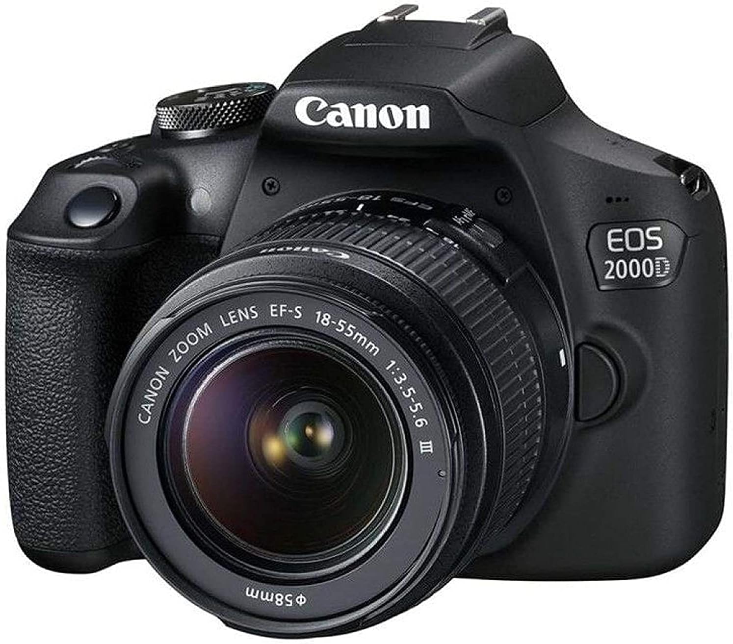 Canon EOS 2000D DSLR Camera with 18-55mm Lens, Case & 32GB Card (Renewed) B13548