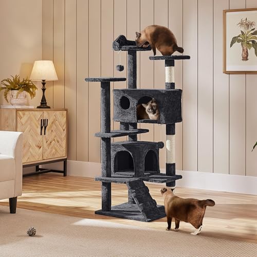 Yaheetech 54in Cat Tree Tower Condo Furniture with Scratch Post Y196