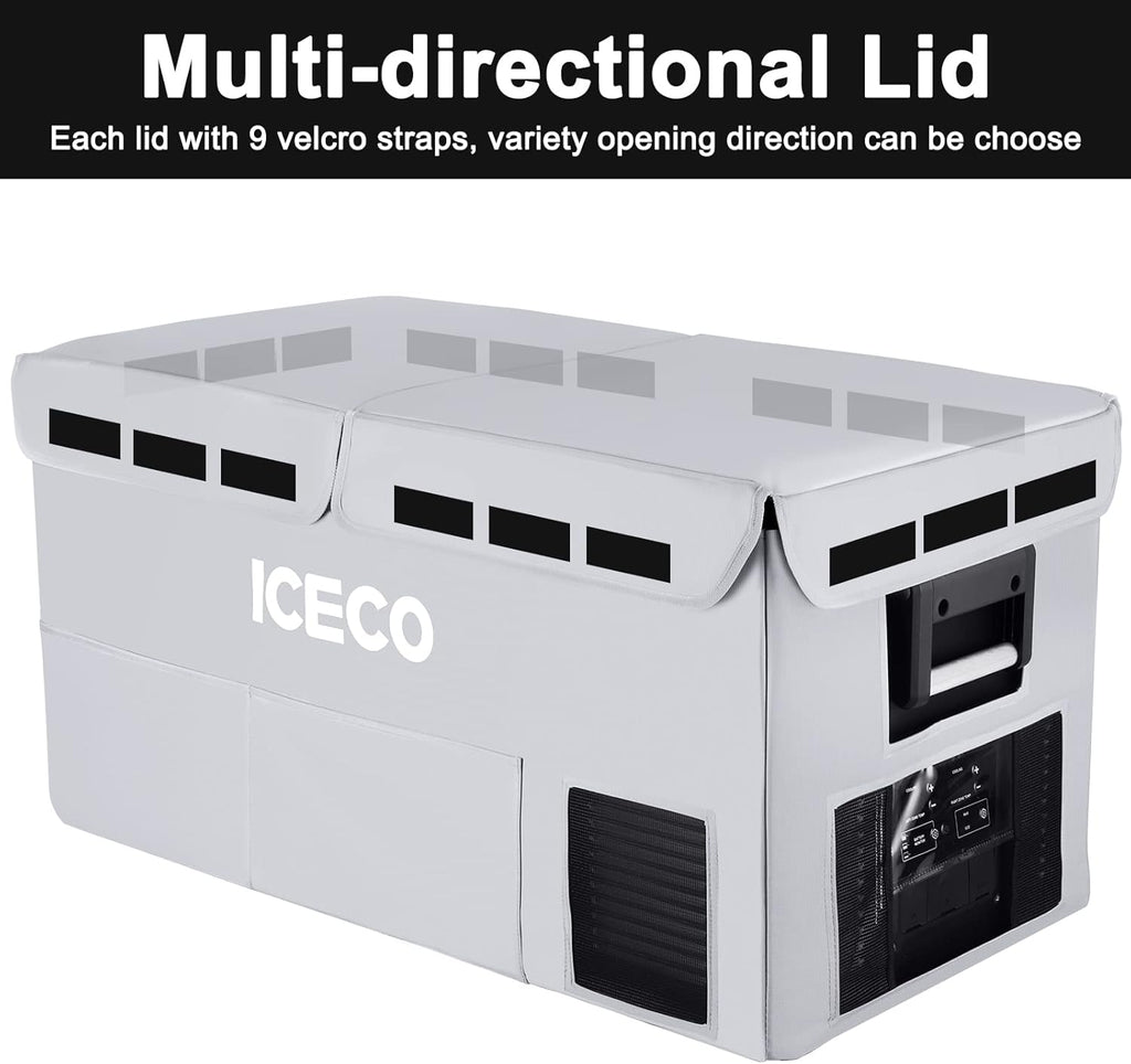 ICECO VL75 Pro 79.2 Quarts Dual Zone Portable Refrigerator with SECOP Compressor D358