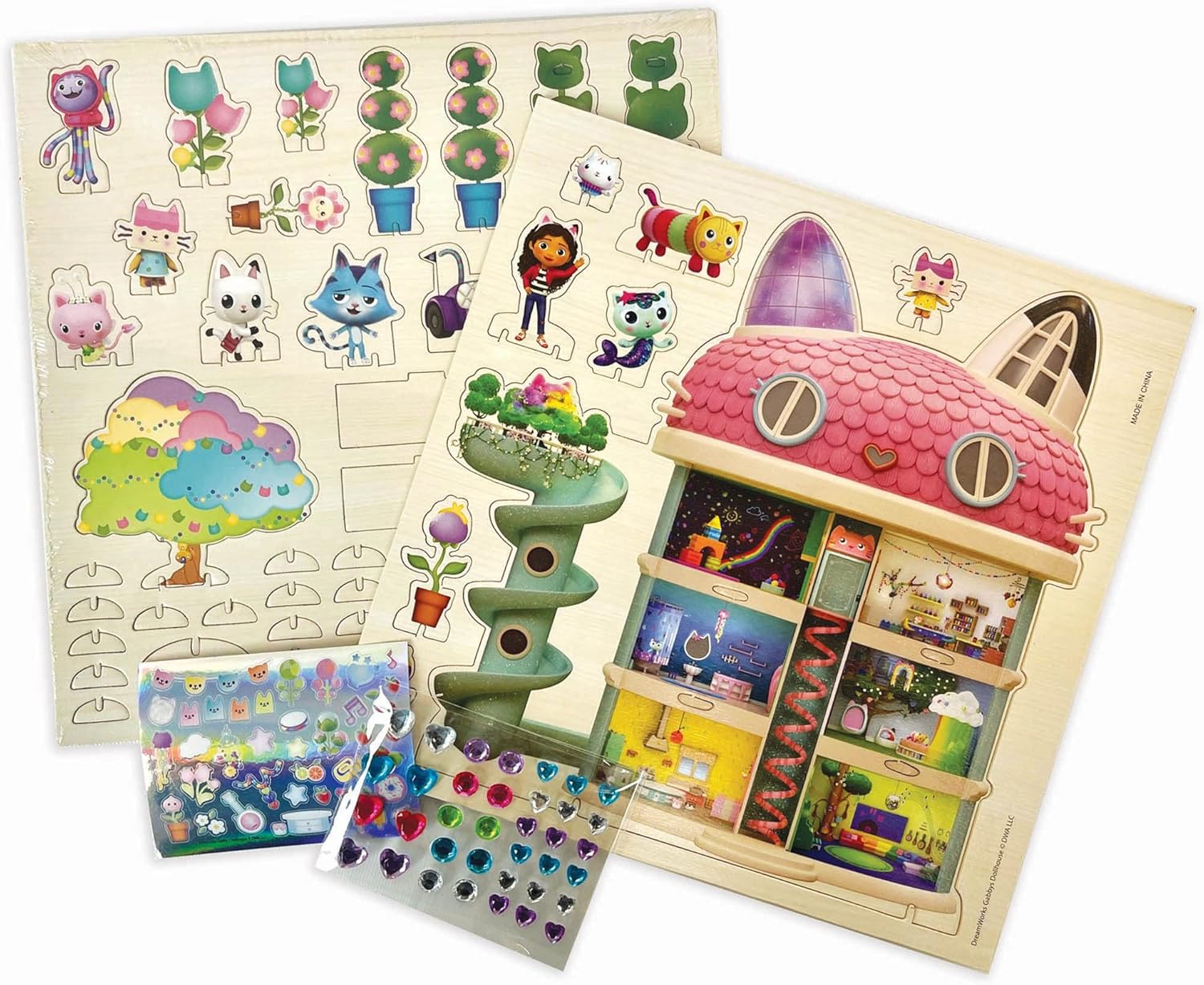 Tara Toys DreamWorks Gabby's Dollhouse Wood Dollhouse Activity for Toddlers Ages 3 and Up F67330