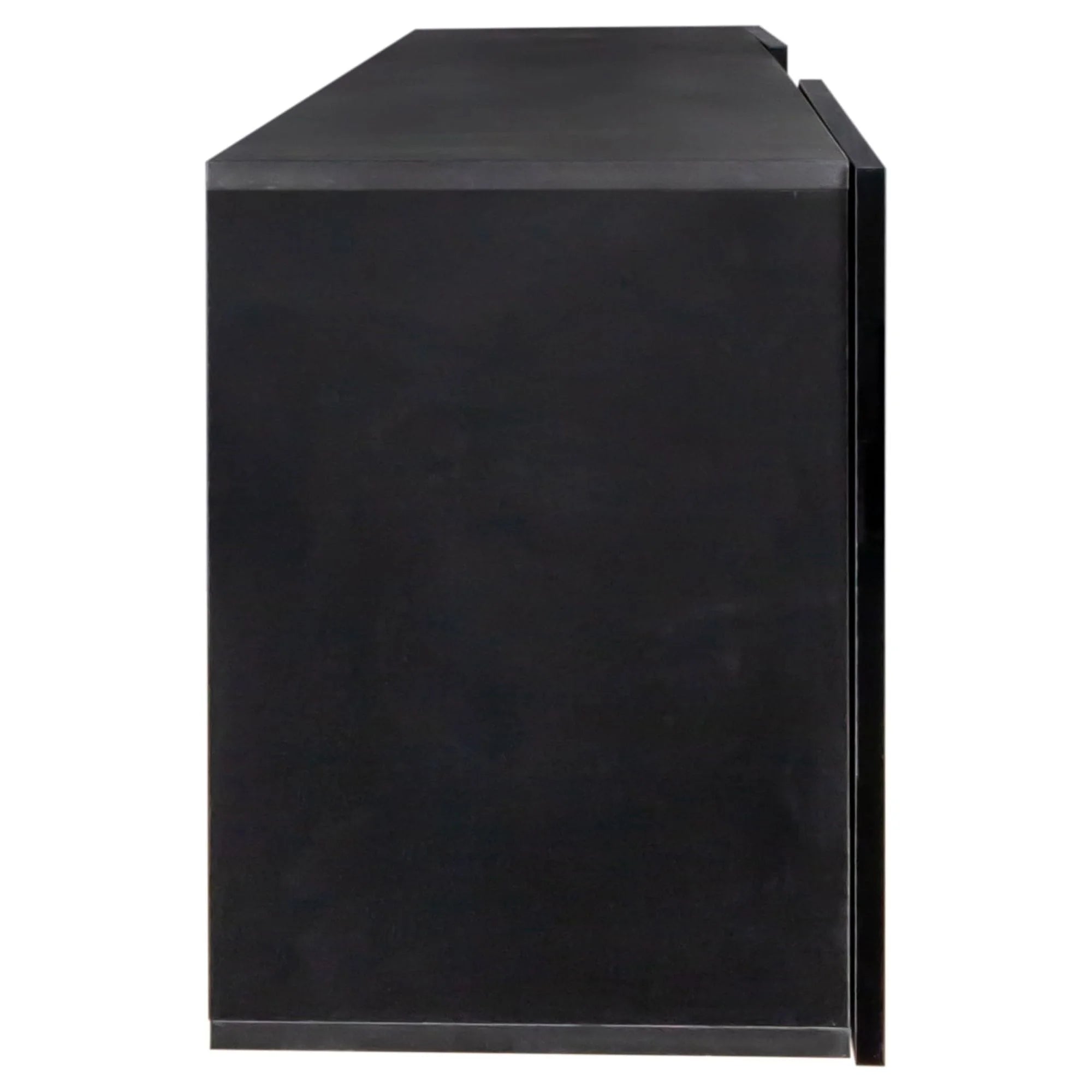 Floating TV Stand with Shelf and Clamshell Doors, High Gloss B46123