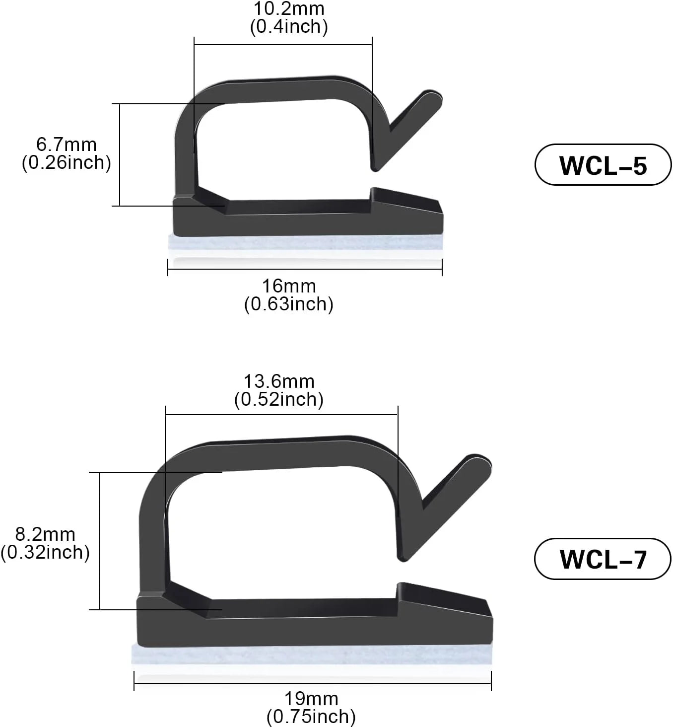 Superior Hub 120 PCS Adhesive Cable Clips Black for Wall, Desk, Car, TV E416087