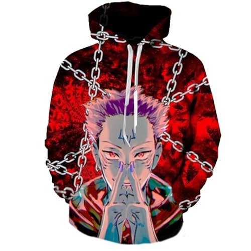 Men's Itadori Yuji Gojo Hoodie Jujutsu Kaisem Cosplay Pullover Novelty Hoodies Anime Sweatshirts