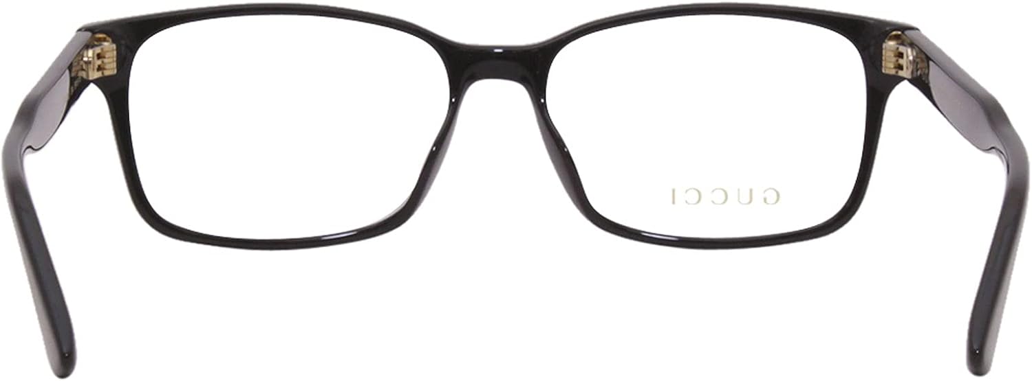 Gucci GG 0826O 004 Black Plastic Rectangle Eyeglasses T4399