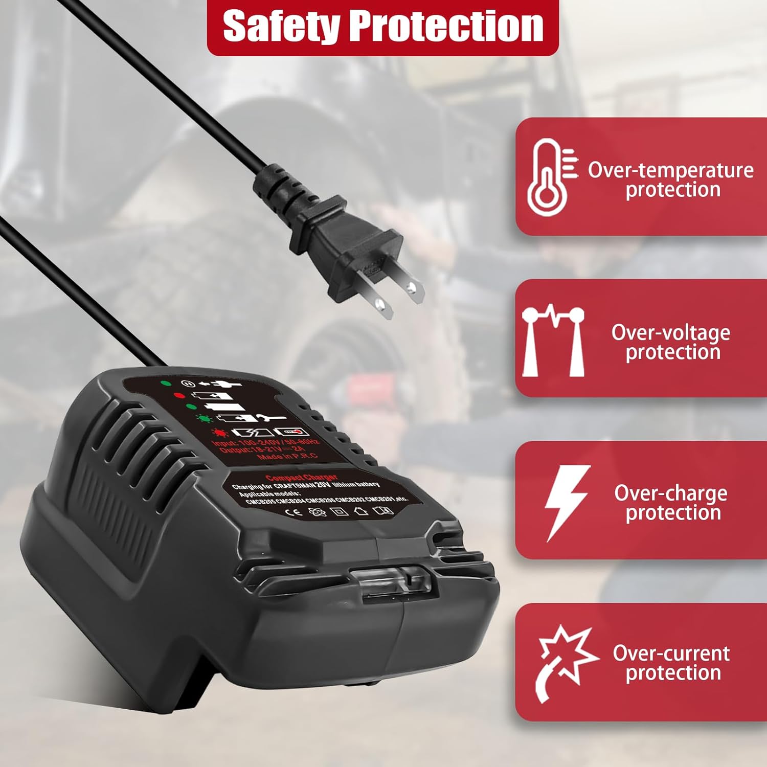 Craftsman 20V Lithium-ion Battery Charger with 2A Output V7624