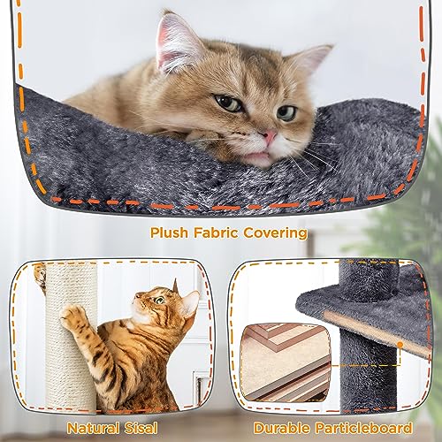 Yaheetech 54in Cat Tree Tower Condo Furniture with Scratch Post Y196