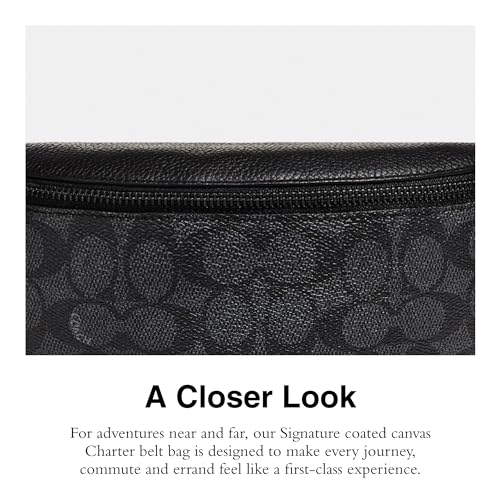 COACH Charter Belt Bag 7 in Signature Charcoal F986