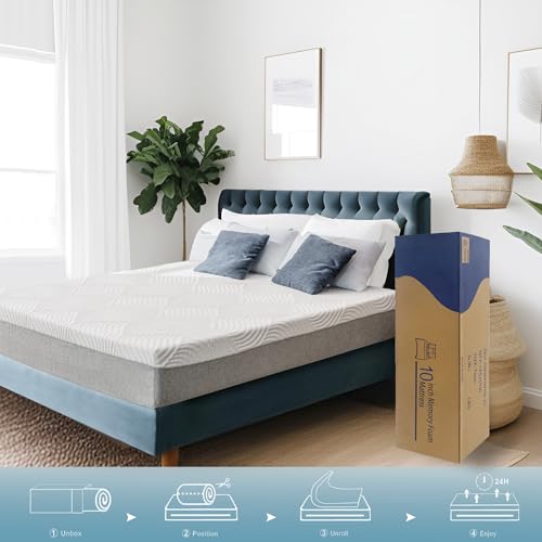 Twin 6 Inch Memory Foam Mattress in a Box, Medium Firm Cooling Gel, CertiPUR-US Y7762