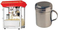 Great Northern Popcorn 6010 Roosevelt Top Antique Style Popcorn Popper Machine, 8-Ounce and Winware Stainless Steel Dredges 10-Ounce with Handle Bundle