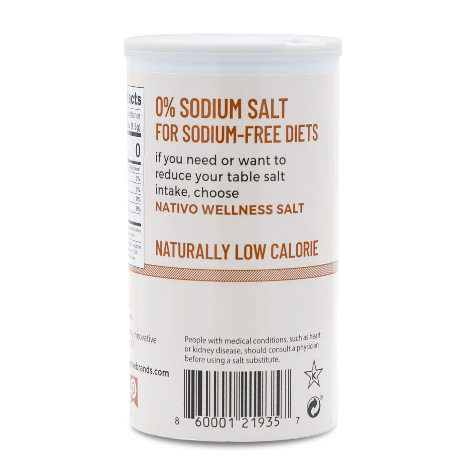 NaTivo Wellness Salt Substitute - 0% Sodium, Gluten Free, Keto Friendly - 4 x 3oz Y905736