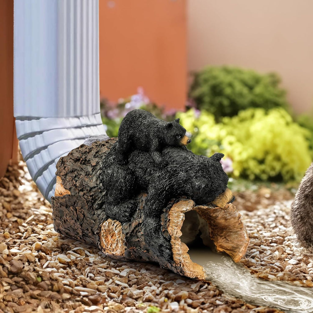 Black Bear Downspout Extension Garden Decor S335074