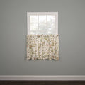 Ellis Curtain Abigail Design Printed Room Darkening Window Rod Pocket Pair Set with 2 Tiers - 2-Piece - 56x24, Multi