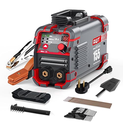 AWT Stick Welder 155Amp Mini Welder 2 in 1 ARC Welder/Lift TIG Welding Machine 110/220V with VRD, Digital Display IGBT Inverter Welder Portable MMA Welder Machine with Hot Start, Arc Force, Anti-Stick