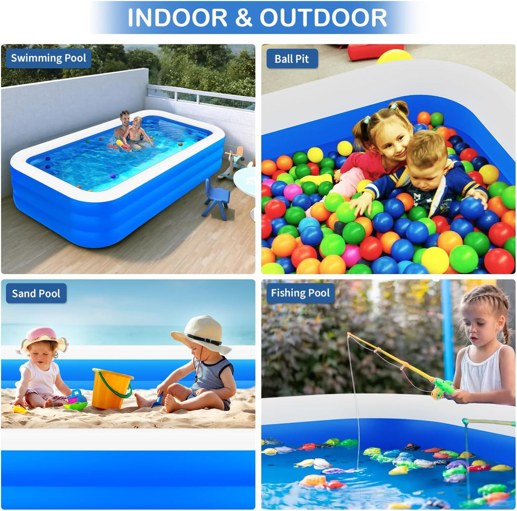 Inflatable Swimming Pool for Adults, Family, Outdoor Backyard N10231