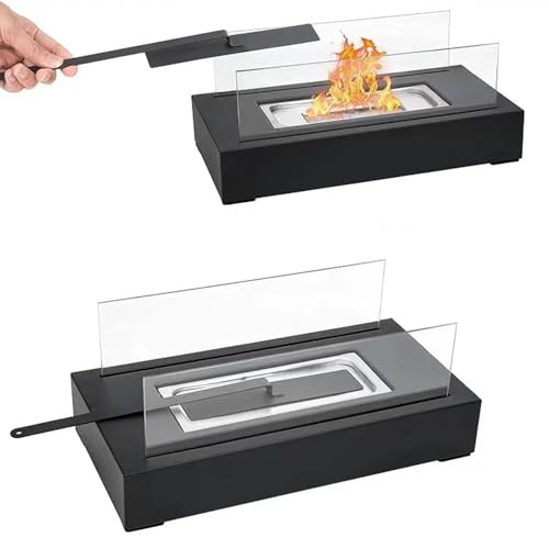 Smores Maker Tabletop Fire Pit Bowl for Home Patio, Black 28 cm G497