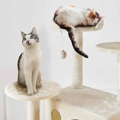 Yaheetech 54in Cat Tree Tower Condo Furniture with Scratch Post Y196