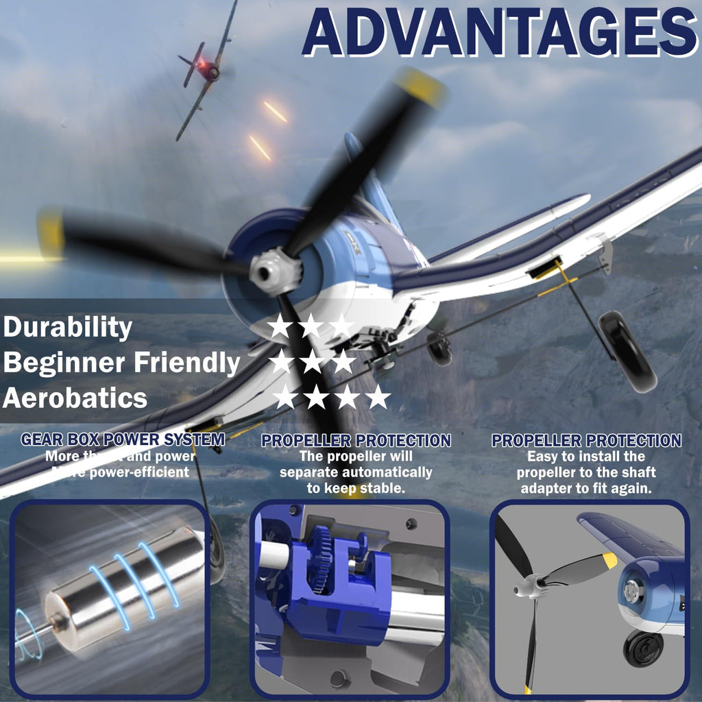 LEAMBE 4 Channel RC Plane F4U Corsair Ready to Fly Aircraft M54038