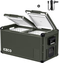 ICECO VL75ProD Portable Refrigerator, Dual Zone 12 Volt Car Fridge Freezer with SECOP Compressor, 78Qt 12V Portable Freezer with AC/DC, 0掳F to 50掳F, 12V Refrigerator for Car, Home, with DC Power Cable