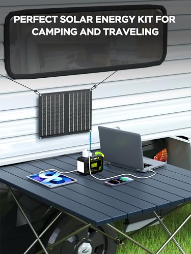 MARBERO 88.8Wh Solar Generator with 21W Panel Portable Power Station for Camping R50974