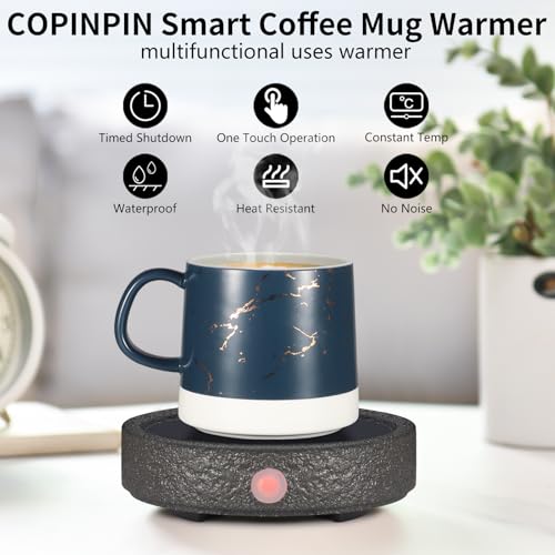 Coffee Mug Warmer with Auto Shut Off for Desk, Black P673