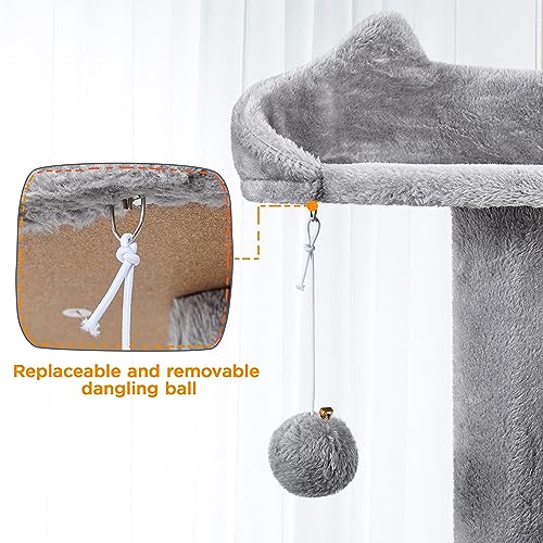 Yaheetech 54in Cat Tree Tower Condo Furniture with Scratch Post Y196