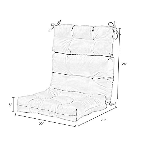 Greendale Home Fashions High Back Chair Cushion, Roma Stripe S401812