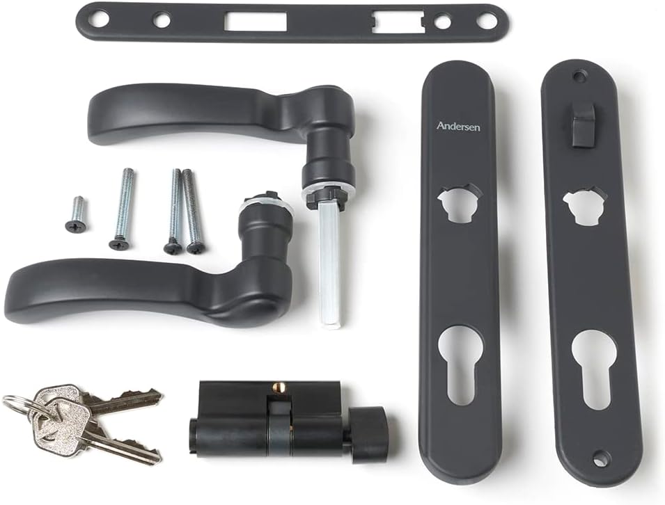 Andersen Storm Door Hardware Set - Traditional Style - Matte Black - 90631