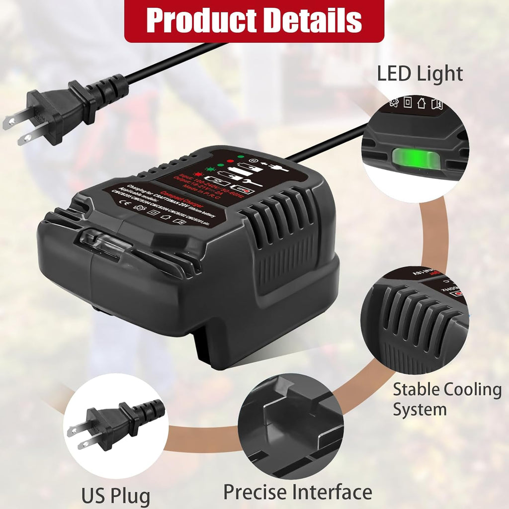 Craftsman 20V Lithium-ion Battery Charger with 2A Output V7624