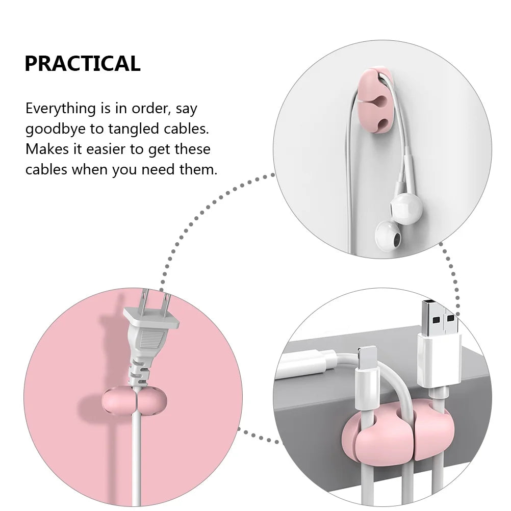 Cable Manager Wire Organizer Self Adhesive Cord Clips, 6 Pcs K878