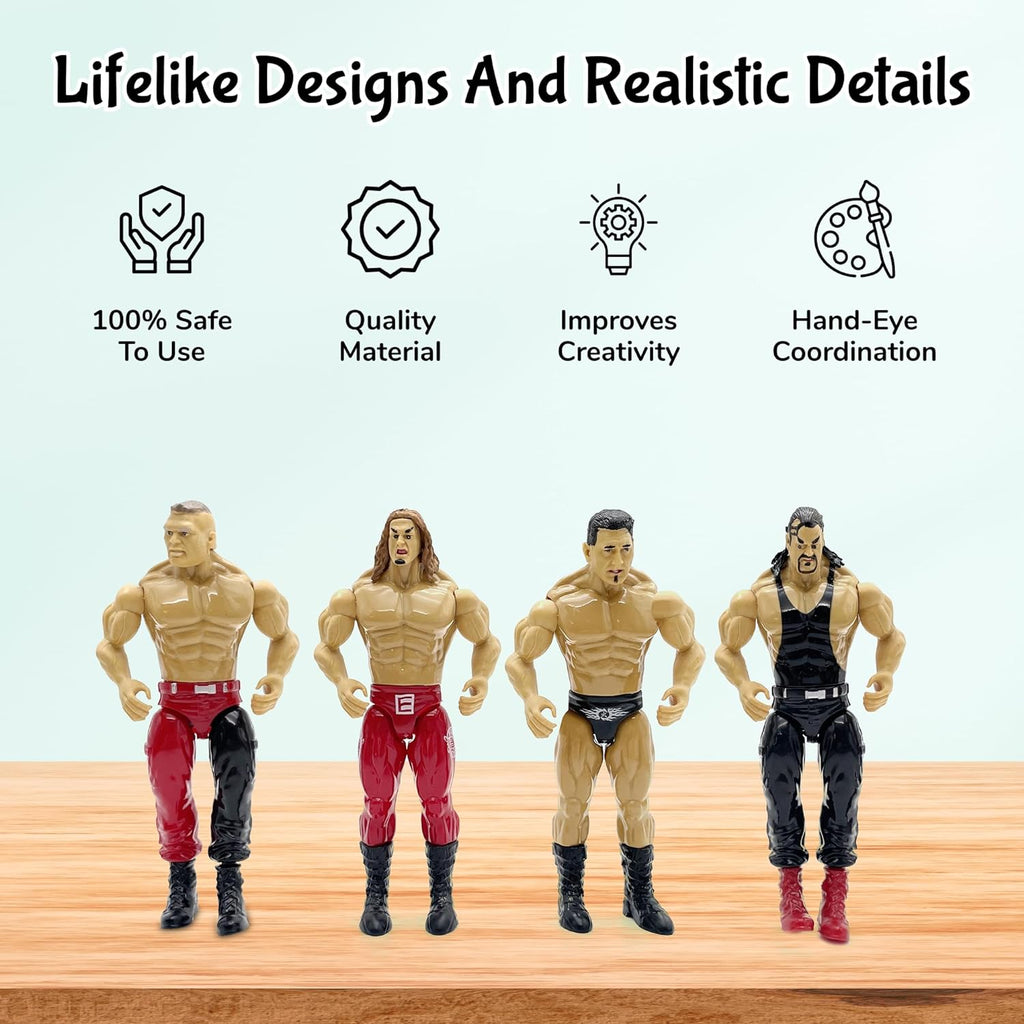 Wrestling Action Figures Playset, 12-Pack, 7 Inch F743