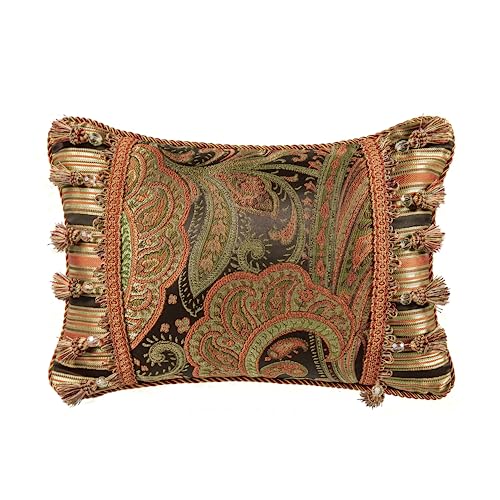 Loom and Mill 9-Piece Jacquard Comforter Set King, Paisley Design Bed in a Bag J5877
