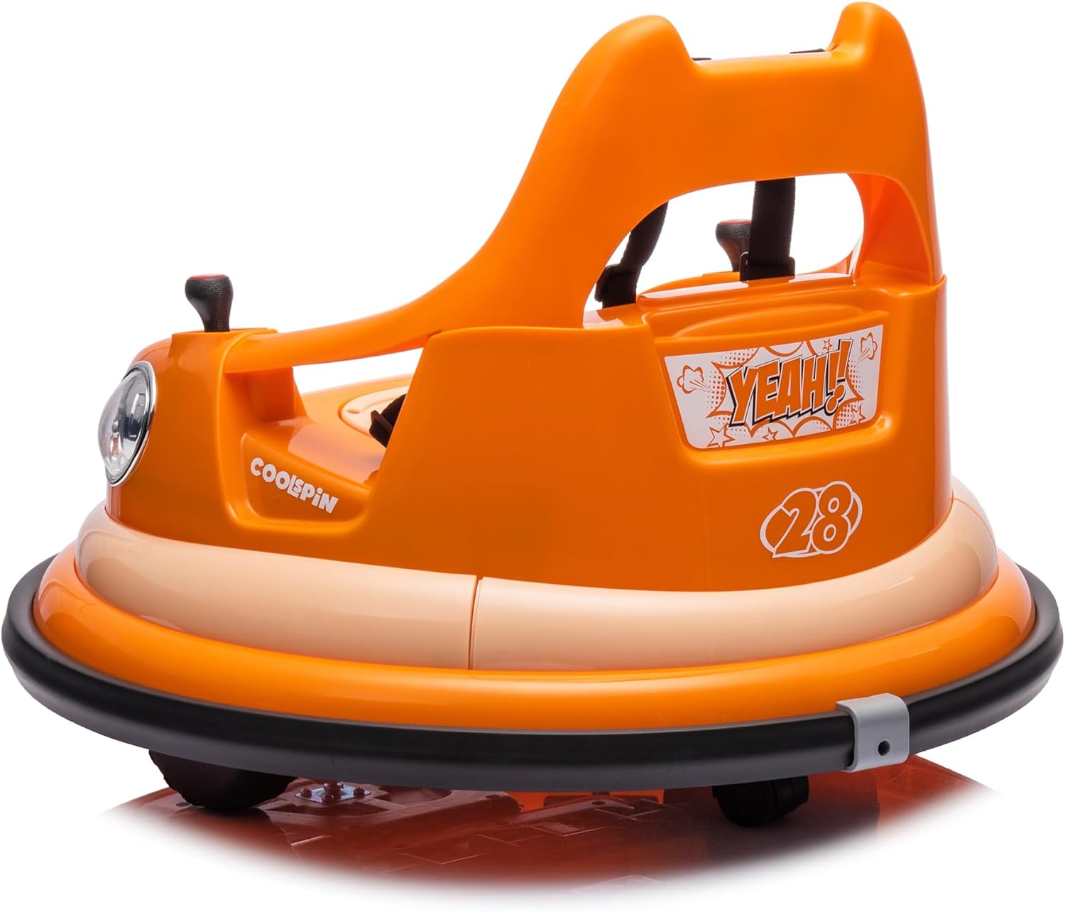 12V Electric Ride-On Bumper Car for Kids with Remote Control, Orange H443738