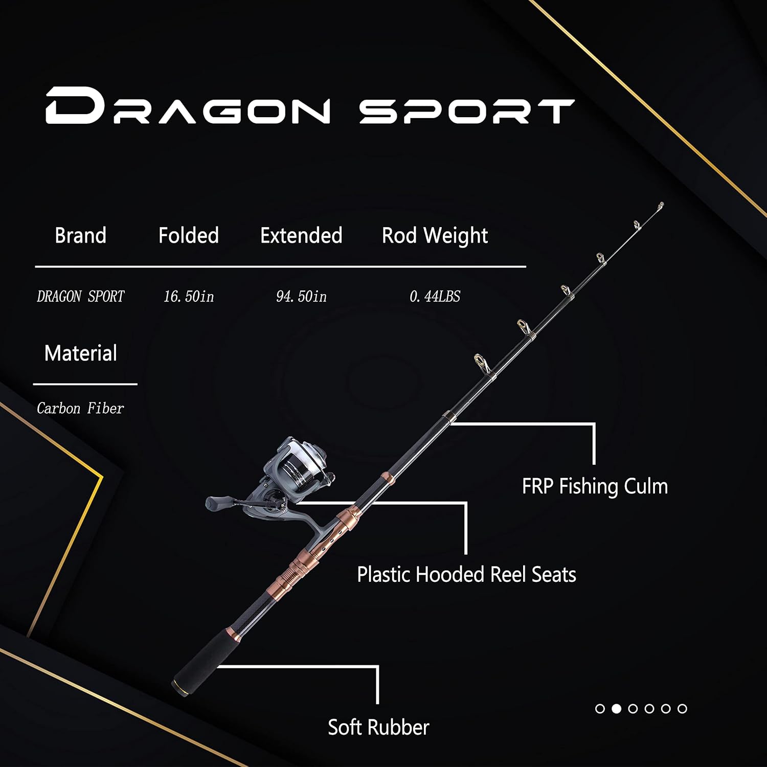 Carbon Fiber Telescopic Fishing Rod and Reel Combo 2.4m Saltwater Freshwater C58252