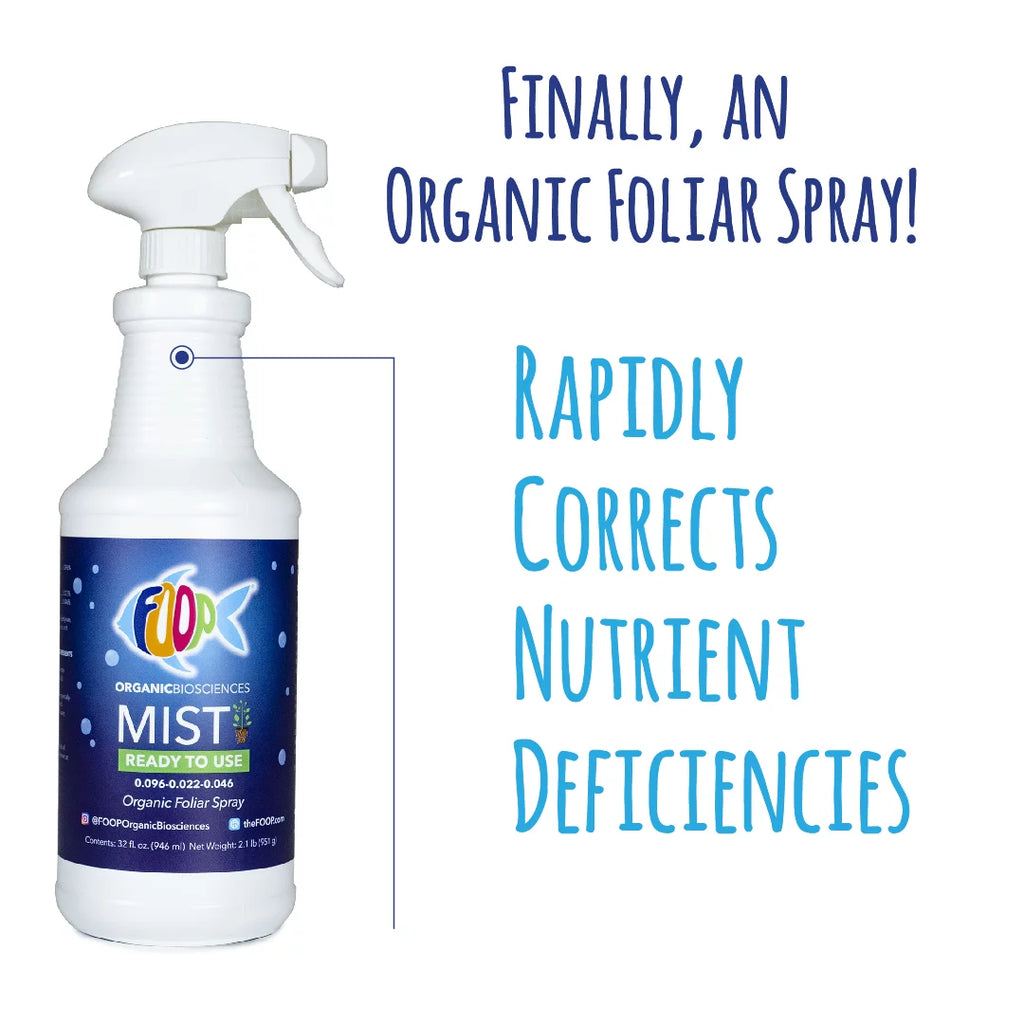 FOOP Mist Organic Foliar Spray for Plant Growth, 32oz 2 Pack Z7464
