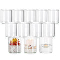 Glasseam Hurricane Glass Candle Holder Set of 6, Cylinder Clear Candle Holders for Pillar Candles, Modern Cylinder Vases for Floating Candles, Vases for Centerpiece Wedding Table Decorations, 6inch