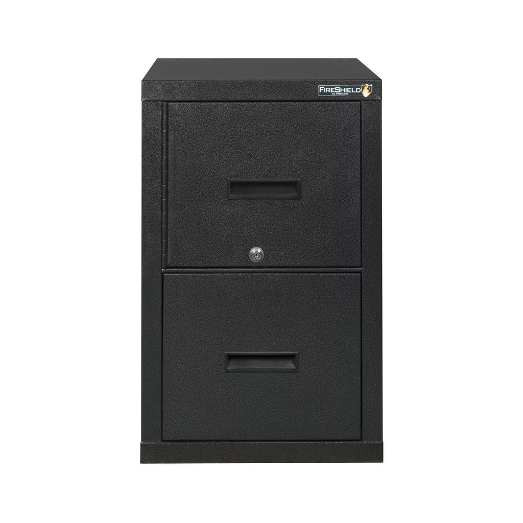 FireKing® FireShield 22" Vertical 1-Drawer File Cabinet and Safe, Black Stone M99241