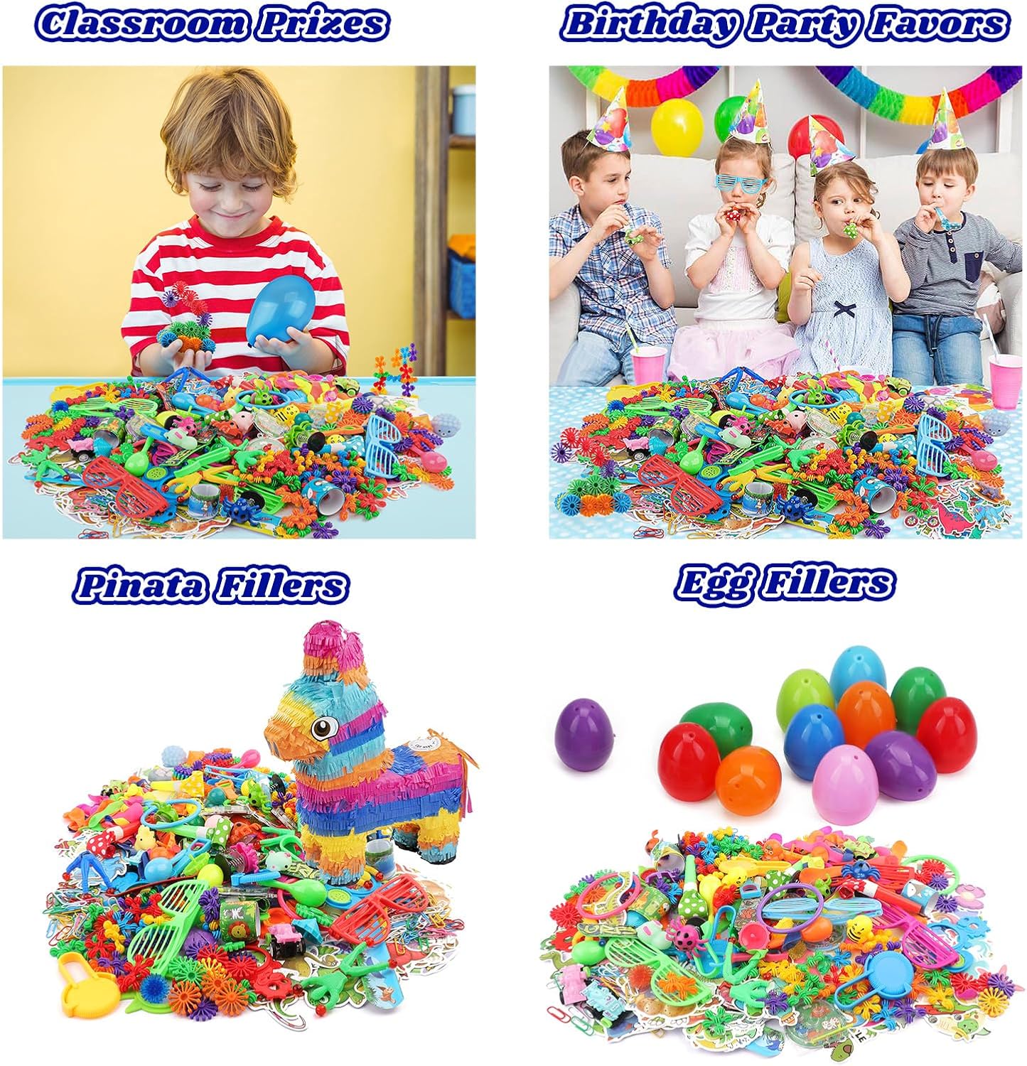 Amy&Benton 1000PCS Carnival Prizes for Classroom Rewards Treasure Box Toys Q662894