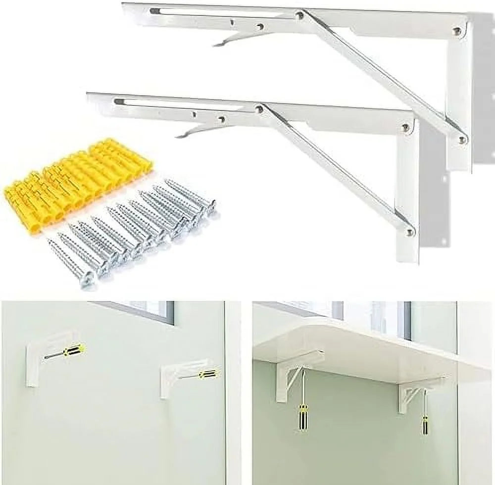 NLIBOOMLife Floating Wall Mounted Table Bracket Heavy Duty Drop Leaf Dining S9186