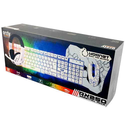 Hornet RX-250 Wired RGB Gaming Keyboard Mouse Headset and Mousepad Bundle for PC, Xbox, PS4 F15170