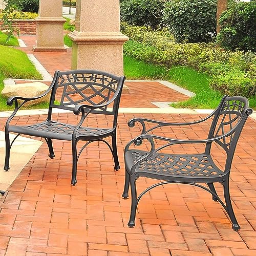 Crosley Furniture Sedona 2-Piece Aluminum Outdoor Conversation Set with 2 Club Chairs - Black B5916