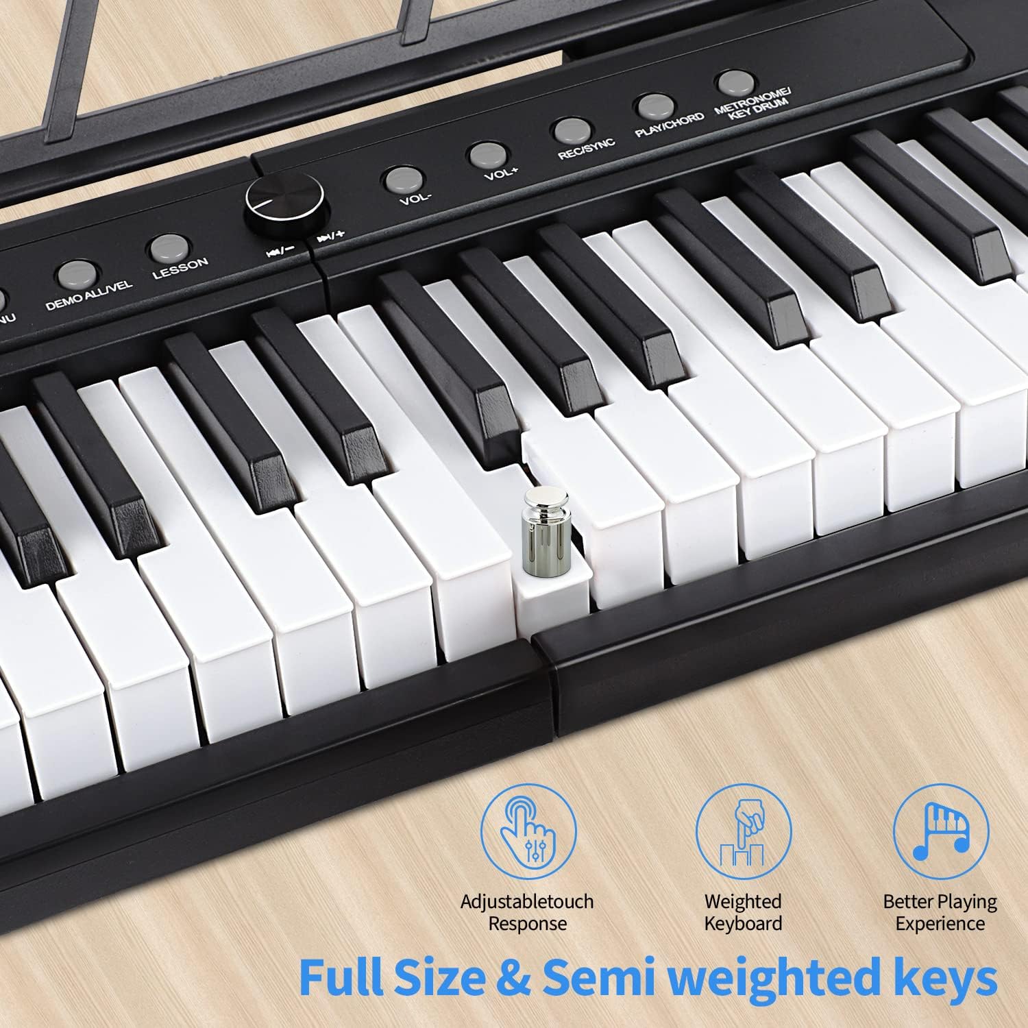 88 Key Digital Piano with Semi Weighted Keys and Stand A484880